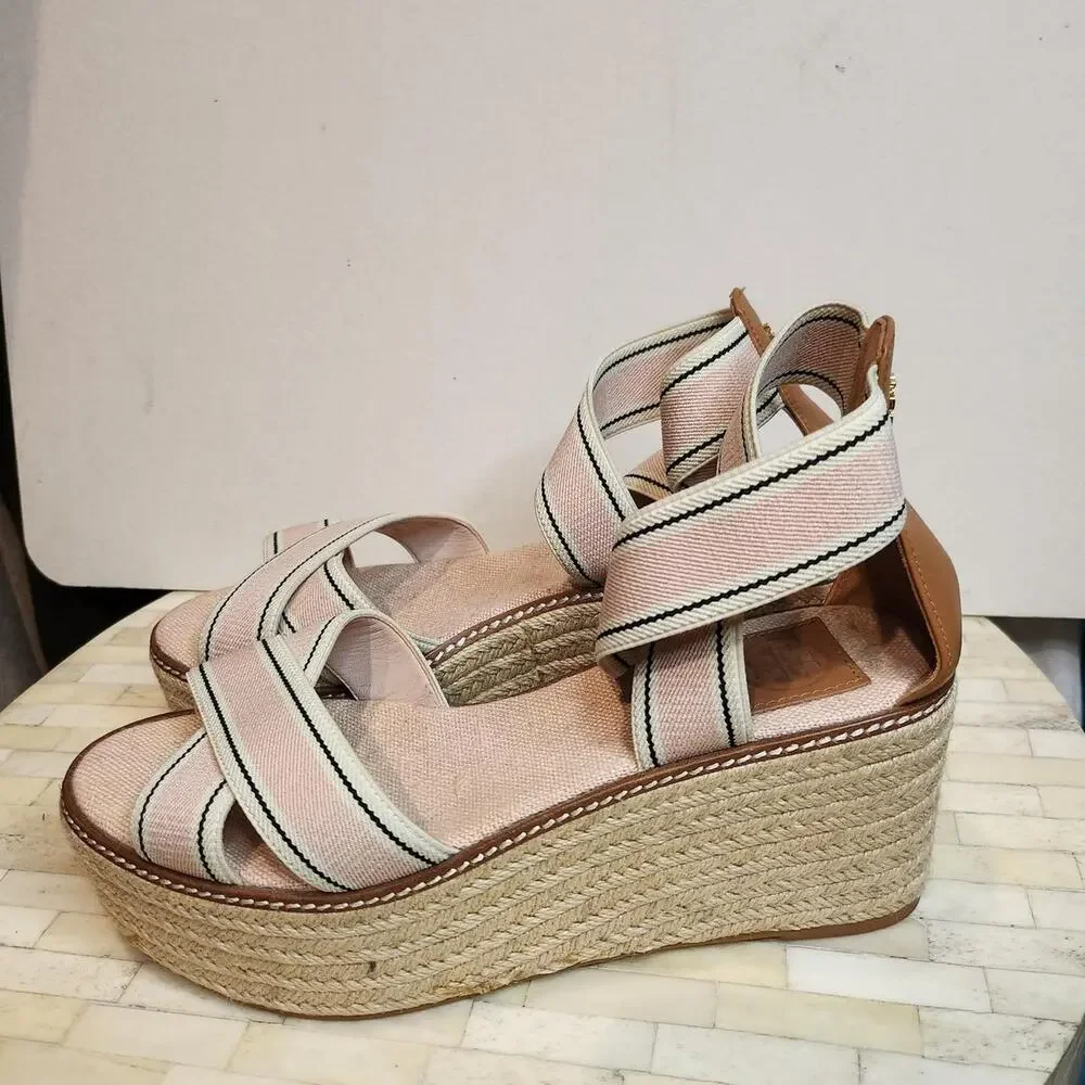 Tory Burch Frieda Espadrille Wedge Sandals